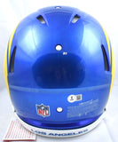 Blake Corum Signed Los Angeles Rams F/S Authentic Speed Helmet- Beckett W Holo