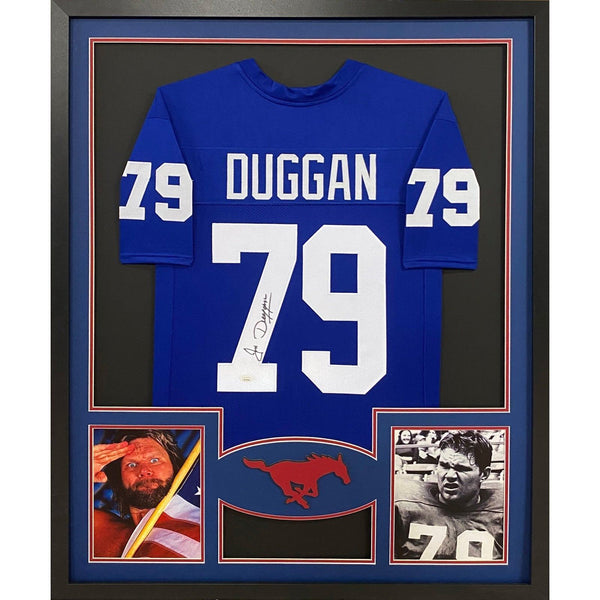 Hacksaw Jim Duggan Autographed Signed Framed SMU Jersey JSA