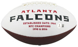 Falcons Michael Vick Authentic Signed White Panel Logo Football w/ Case JSA Wit