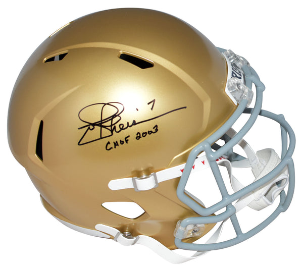 JOE THEISMANN AUTOGRAPHED NOTRE DAME IRISH FULL SIZE SPEED HELMET BECKETT