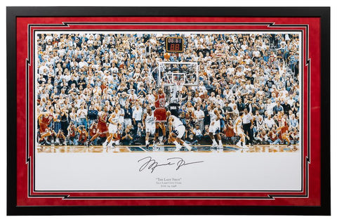 MICHAEL JORDAN Autographed Bulls "Last Shot" 36" x 22" Framed Photograph UDA