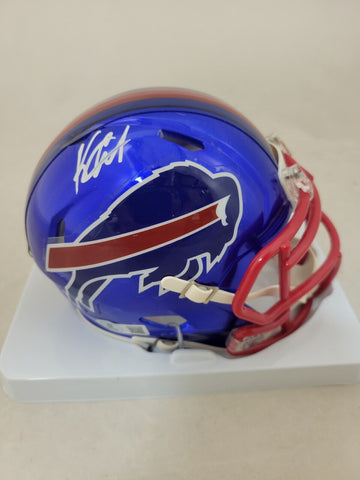 KEON COLEMAN SIGNED BUFFALO BILLS FLASH SPEED MINI HELMET BECKETT QR