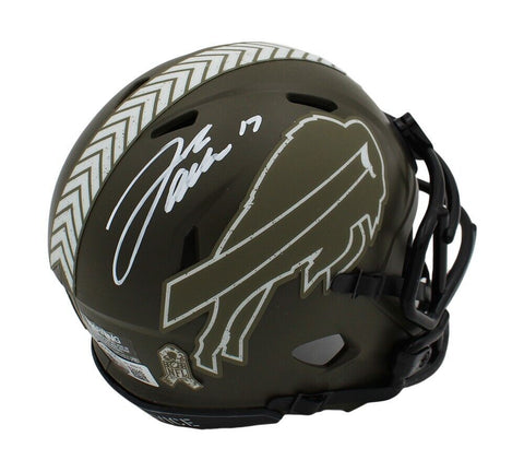 Josh Allen Signed Buffalo Bills Speed Salute to Service NFL Mini Helmet