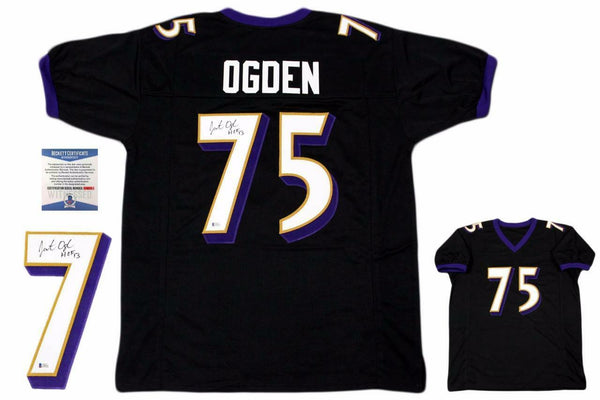 Jonathan Ogden Autographed SIGNED Jersey - Beckett Authentic - Black