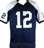 Roger Staubach Autographed Blue/White Pro Style Jersey-Beckett W Hologram *Black