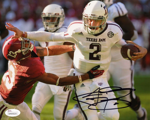 JOHNNY MANZIEL AUTOGRAPHED SIGNED TEXAS A&M AGGIES VS ALABAMA 8x10 PHOTO JSA