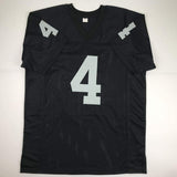 Autographed/Signed Derek Carr Las Vegas Oakland Black Football Jersey JSA COA