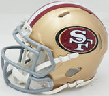 CHARVARIUS WARD AUTOGRAPHED 49ERS GOLD SPEED MINI HELMET BECKETT QR 221167