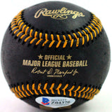 Trevor Story Autographed Rawlings Black OML Baseball - Beckett COA