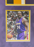 Shaquille O'Neal Autographed Los Angeles Lakers Framed Purple Jersey Fanatics