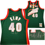 SONICS SHAWN KEMP AUTOGRAPHED GREEN AUTH M & N JERSEY NBA TOP 75 XL MCS 203427