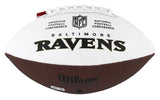 Ravens Kyle Hamilton Signed Rawlings White Panel Logo Football BAS Witnessed
