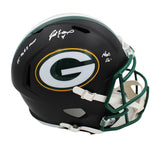 Brett Favre Signed Green Bay Packers Speed Full Size Black Matte Helmet w-2 Insc