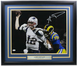 Aaron Donald Signed Framed 16x20 Rams Sack Photo vs. Tom Brady JSA ITP