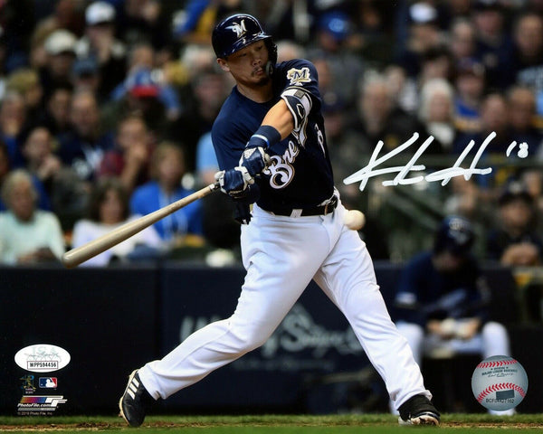 KESTON HIURA SIGNED AUTOGRAPHED MILWAUKEE BREWERS 8x10 PHOTO JSA