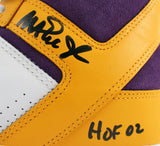 Lakers Magic Johnson "HOF 02" Signed Converse Weapon Shoes w/Box BAS Witness