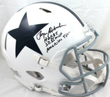 Roger Staubach Signed Cowboys F/S 60-63 Speed Authentic Helmet w/3Insc.-BAW Holo