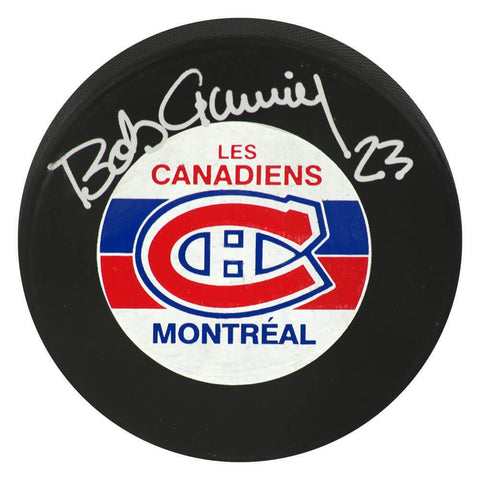 Bob Gainey Signed Montreal Canadiens Logo Hockey Puck - (SCHWARTZ COA)