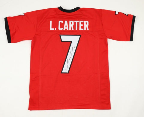 Lorenzo Carter Signed Georgia Bulldogs Jersey (PSA) Atlanta Falcons Linebacker