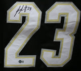 Phillip Lindsay Autographed/Signed College Style Black XL Jersey BAS 34313