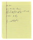 Randy "Macho Man" Savage 8.5x11 Catch Phrase Handwriting Sample BAS #AC33548