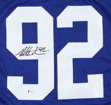 Michael Strahan New York Giants Signed Jersey (Beckett COA) 7xAll Pro Def.End