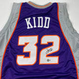 Autographed/Signed Jason Kidd Phoenix Purple Basketball Jersey Beckett BAS COA