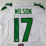 Autographed/Signed Garrett Wilson New York White Football Jersey JSA COA