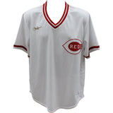 Johnny Bench Autographed/Signed Cincinnati Reds Jersey FAN 44400