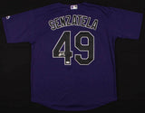 Antonio Senzatela Signed Colorado Rockies Majestic MLB Purple Jersey (JSA COA)