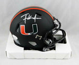 Frank Gore Autographed Miami Hurricanes Black Mini Helmet - JSA W Auth *Silver