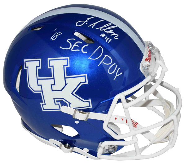 JOSH ALLEN SIGNED KENTUCKY WILDCATS AUTHENTIC SPEED HELMET W/ 18 SEC DPOY