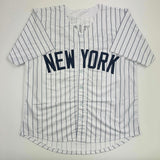 Autographed/Signed Alex Rodriguez New York Pinstripe Baseball Jersey JSA COA