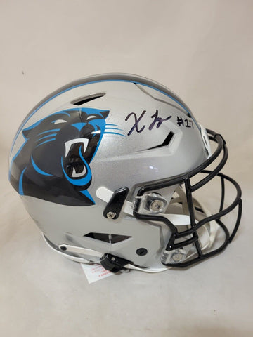 XAVIER LEGETTE SIGNED CAROLINA PANTHERS F/S SPEEDFLEX HELMET BECKETT QR