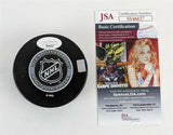 Tyler Johnson Signed 2015 NHL All-Star Game Logo Hockey Puck (JSA COA) Lightning