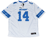 AMON-RA ST BROWN AUTOGRAPHED DETROIT LIONS #14 NIKE 2024 WHITE JERSEY BECKETT