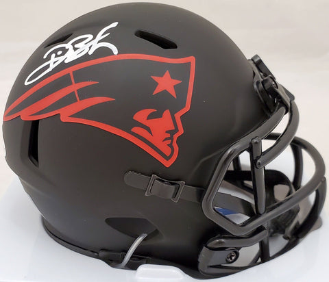 DEION BRANCH AUTOGRAPHED PATRIOTS ECLIPSE BLACK SPEED MINI HELMET BECKETT 193775