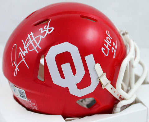 Roy Williams Autographed Oklahoma Sooners Speed Mini Helmet W/CHOF-BeckettW Holo