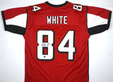 Roddy White Autographed Red Pro Style Jersey - Beckett W Hologram *Black