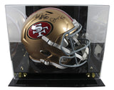 49ers Joe Montana & Jerry Rice Signed Full Size Speed Rep Helmet W/ Case BAS