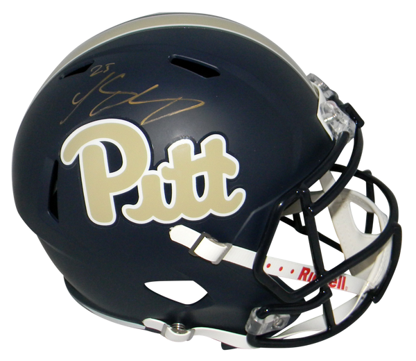 LESEAN McCOY SIGNED PITT PITTSBURGH PANTHERS NAVY FULL SIZE SPEED HELMET JSA