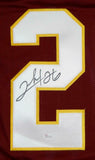 Clinton Portis Autographed Maroon Pro Style Jersey- JSA W