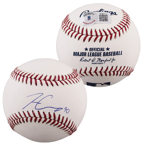 Nationals Josiah Gray Authentic Signed OML Baseball Autographed BAS #BH85112