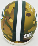 JORDAN LOVE AUTOGRAPHED SIGNED PACKERS CAMO MINI HELMET BECKETT WITNESS 232822