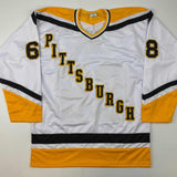 Autographed/Signed Jaromir Jagr Pittsburgh White Hockey Jersey JSA COA