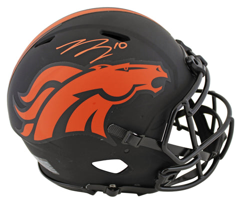 Broncos Bo Nix Signed Eclipse Full Size Speed Proline Helmet BAS Witnessed