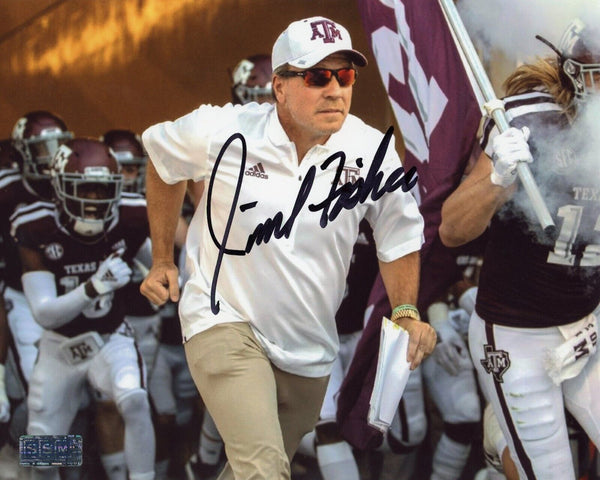 JIMBO FISHER SIGNED AUTOGRAPHED TEXAS A&M AGGIES 8x10 PHOTO COA