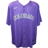 Todd Helton Autographed/Signed Colorado Rockies Purple Nike Jersey TRI 47409