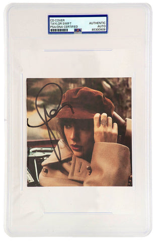 Taylor Swift Signed 'Red' (Taylor's Version) 5x5 CD Cover - (PSA Encapsulated)