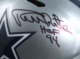 Randy White Signed Dallas Cowboys F/S Speed Helmet w/ HOF - Prova *Black